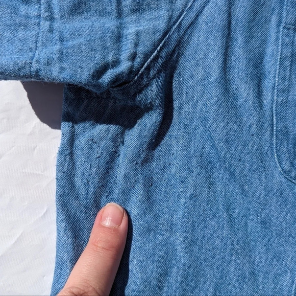Vintage R&R Denim  Style Shirt with Button Front - Size 14 - 100% Cotton - Picture 7 of 8
